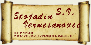 Stojadin Vermešanović vizit kartica